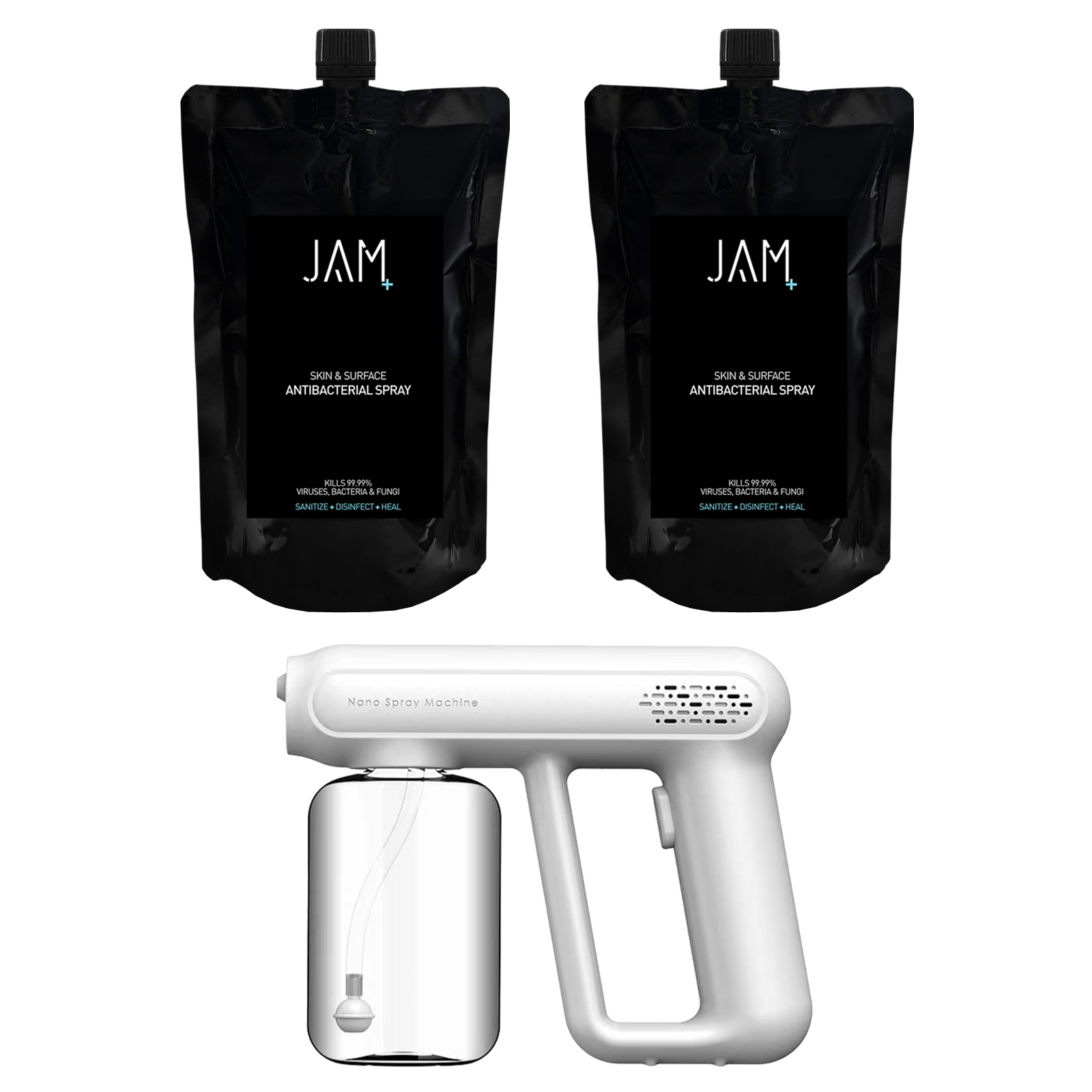 Skin & Surface Antibacterial Spray Refill 500mlx2 + Nano Sprayer Bundle